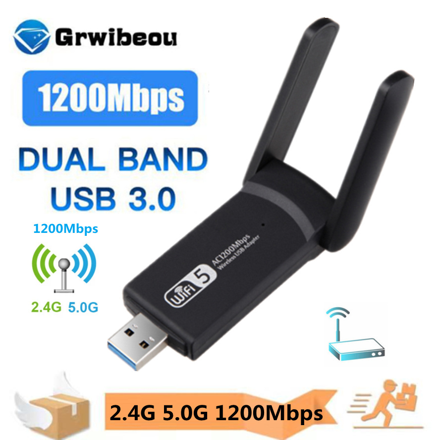 GRWIBEOU USB  Ʈũ ī 2.4G 5G 1200Mbps  ׳ AP      Usb 3.0 Lan ̴ 1200M